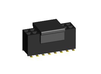 1.27mm PCB Socket Double Rows Bottom Closed SMD Type with Cap.(H=3.5)